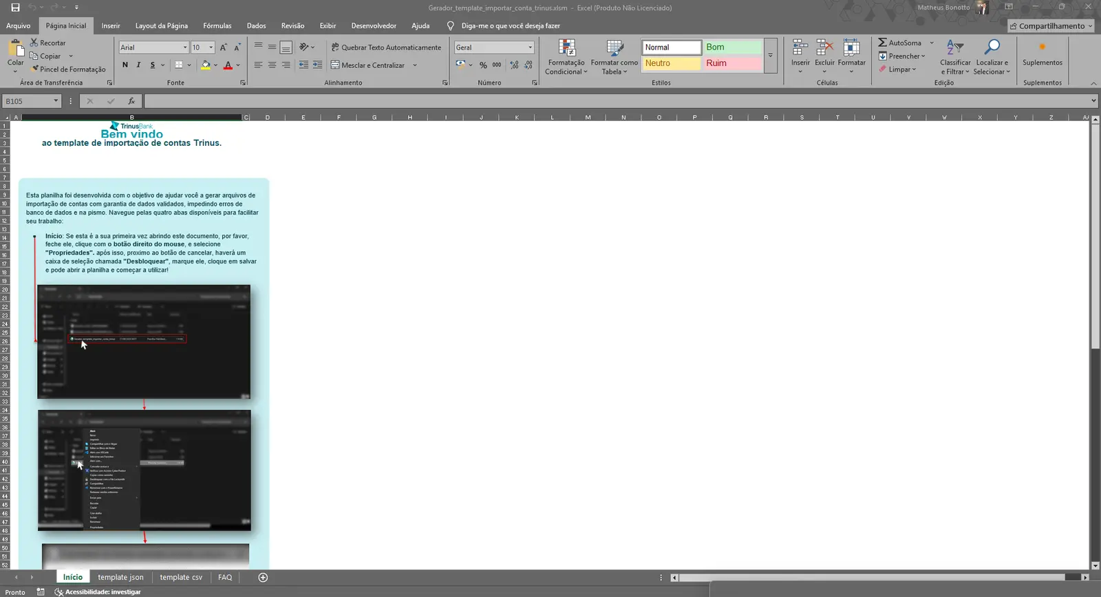 Captura de pantalla de ImportAccount Assistant · Trinus